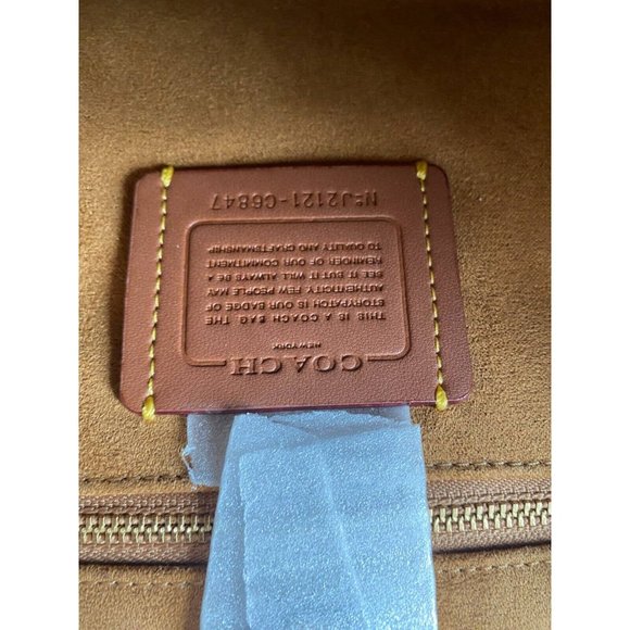 NWT COACH Quilted Ivory Multi Colorblock Large Field Tote (C6847) - Picture 7 of 10